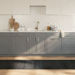 Walplus Rug Rectangular Grey 70X300 Cm Bamboo
