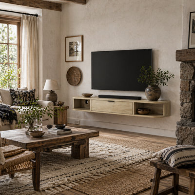 Wyld Haus Avalani 120Cm Natural Finish Floating Tv Unit For Screens Up To 50 Inches - image 1