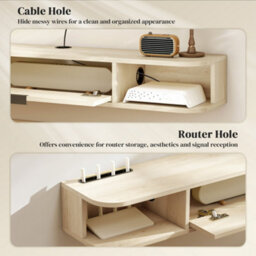 Wyld Haus Avalani 120Cm Natural Finish Floating Tv Unit For Screens Up To 50 Inches - thumbnail 6