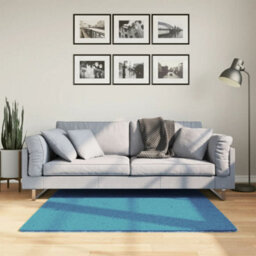 Berkfield Rug Oviedo Short Pile Turquoise 120X120 Cm - thumbnail 1