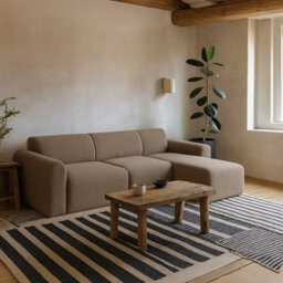 Wyld Haus Bilbao Boucle Beige Chaise Longue Sofa 3-Seater Right-Hand - thumbnail 1