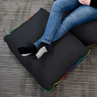 rucomfy Beanbags Rucomfy Gaming Footstool Bean Bag - Led Pouffe For Gaming - image 1