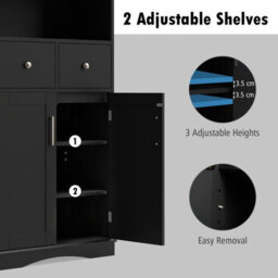 Gainoom Bathroom Floor Cabinet Freestanding Storage Cabinet Storage Organizer With 2 Adjustable Shelves - thumbnail 8