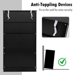 Gainoom Bathroom Floor Cabinet Freestanding Storage Cabinet Storage Organizer With 2 Adjustable Shelves - thumbnail 7
