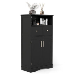 Gainoom Bathroom Floor Cabinet Freestanding Storage Cabinet Storage Organizer With 2 Adjustable Shelves - thumbnail 1