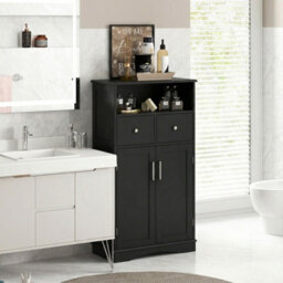 Gainoom Bathroom Floor Cabinet Freestanding Storage Cabinet Storage Organizer With 2 Adjustable Shelves - thumbnail 5