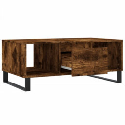 Berkfield Coffee Table Smoked Oak 90X50X36.5 Cm Engineered Wood - thumbnail 6