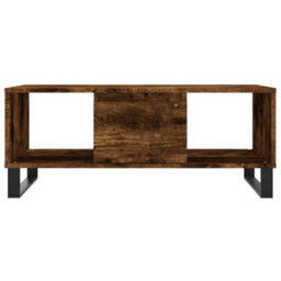 Berkfield Coffee Table Smoked Oak 90X50X36.5 Cm Engineered Wood - thumbnail 5