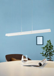 Eglo Caldina White And Chrome Led Ceiling Pendant Light Dimmable 2500 Lumens Warm White 3000K - thumbnail 2