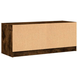 Berkfield Classic Tv Cabinet With Glass Doors Smoked Oak 102X37X42 Cm - thumbnail 8