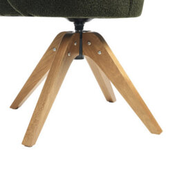 Beliani Dining Chair Swivel Marcy Boucle Dark Green - thumbnail 8