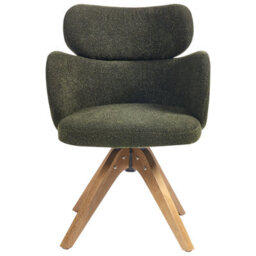 Beliani Dining Chair Swivel Marcy Boucle Dark Green - thumbnail 5