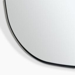 Furniturebox Uk Elodie Black Metal Large 120X50 Pebble Shape Wall Mirror - thumbnail 8