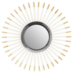 Orsina Retro Round Wall Mirror, Quirky Concave Glass Mirror With Gold-Tipped Acrylic Spokes, Stainless Steel Mirror - thumbnail 5