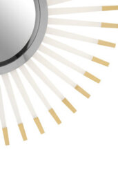 Orsina Retro Round Wall Mirror, Quirky Concave Glass Mirror With Gold-Tipped Acrylic Spokes, Stainless Steel Mirror - thumbnail 4