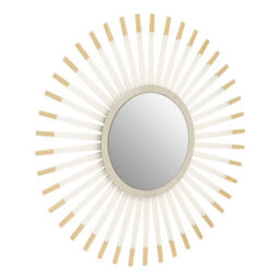 Orsina Retro Round Wall Mirror, Quirky Concave Glass Mirror With Gold-Tipped Acrylic Spokes, Stainless Steel Mirror - thumbnail 2