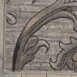 Graphite Floral Luxurious Modern Easy To Clean Rug For Bedroom & Living Room-117Cm X 178Cm - thumbnail 3