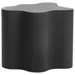 Wyld And Coco Novacasa Side Table Black Mdf Irregular Fluted Base 40 X 50 Cm - thumbnail 3