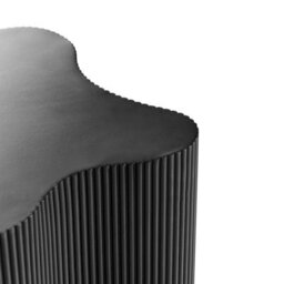 Wyld And Coco Novacasa Side Table Black Mdf Irregular Fluted Base 40 X 50 Cm - thumbnail 5