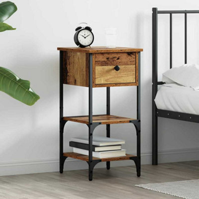 Berkfield Bedside Cabinet Old Wood 34X36X70 Cm Engineered Wood - image 1