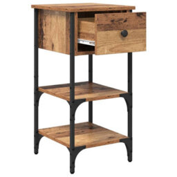 Berkfield Bedside Cabinet Old Wood 34X36X70 Cm Engineered Wood - thumbnail 5