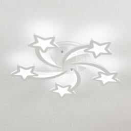 Living And Home 5 Head Childlike Shooting Stars Led Low Energy Flush Mount Ceiling Light Fixture For Cartoon Decor Cool White - thumbnail 4