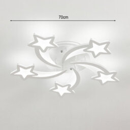 Living And Home 5 Head Childlike Shooting Stars Led Low Energy Flush Mount Ceiling Light Fixture For Cartoon Decor Cool White - thumbnail 5