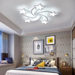Living And Home 5 Head Childlike Shooting Stars Led Low Energy Flush Mount Ceiling Light Fixture For Cartoon Decor Cool White - thumbnail 2
