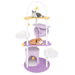 Costway Multi-Level Cat Tree With Tunnel158Cm Large Cat Tower W/ Metal Frame - thumbnail 2