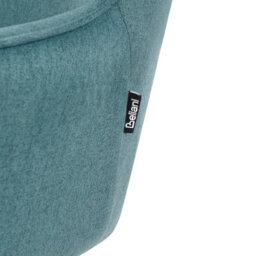 Beliani Set Of 2 Dining Chairs Swivel Jodar Fabric Teal - thumbnail 8