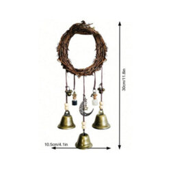 Amorly 2 Pack Witch Bells Hanging Ornament, Pagan Home Decor For Positive Energy,negative Energy Removal, Christmas Hanging Wind Bells - thumbnail 7