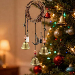 Amorly 2 Pack Witch Bells Hanging Ornament, Pagan Home Decor For Positive Energy,negative Energy Removal, Christmas Hanging Wind Bells - thumbnail 6