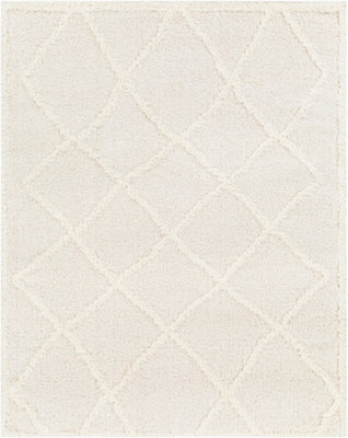 Livabliss Rodos-Modern Beige White Soft Plush Pile Living Bedroom Rug 200 X 275 Cm Easy Care, Non Shedding - image 1