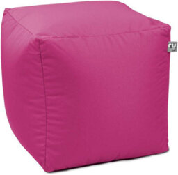 rucomfy Beanbags Rucomfy Indoor Or Outdoor Water Resistant Pink Cube Beanbag Footstool - thumbnail 2