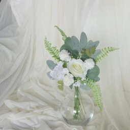 65 Pack Artificial Flowers, Decorative Artificial Flower Bouquet, Simulated Artificial Eucalyptus Branches, (Green And White) - thumbnail 7
