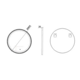 Royal Bathrooms Capri 800 X 800mm Round Front Lit Led Framed Bathroom Led Mirror With Demister Pad - Black - thumbnail 5
