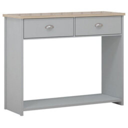 Fwstyle Grey Oak Top 2 Drawer Console Table - thumbnail 3