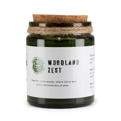 Serenityy Luxury Woodland Zest Soy Wax Candle 150G - Woodwick, 26H Burn Time, Hand Poured - image 1