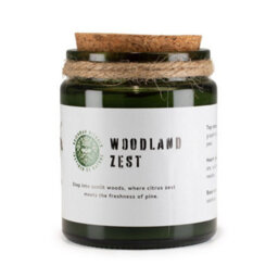Serenityy Luxury Woodland Zest Soy Wax Candle 150G - Woodwick, 26H Burn Time, Hand Poured