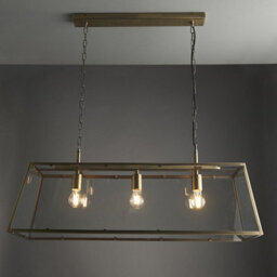 Anson Lighting Hinxton Antique Brass With Clear Glass Shade Timeless Style 3 Light Ceiling Pendant - thumbnail 2