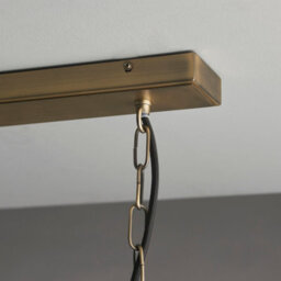 Anson Lighting Hinxton Antique Brass With Clear Glass Shade Timeless Style 3 Light Ceiling Pendant - thumbnail 7