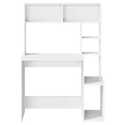 Walplus Desk With Shelves White 100X45X140 Cm Engineered Wood - thumbnail 4