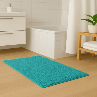 Uetian Teal Blue 60 X 110 Cm Shaggy Rug Home Style Small With 5Cm Thick Pile For Door Entrance O Smaller Place - image 1