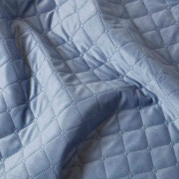 Homescapes Diamond Quilted Blue Velvet Throw - thumbnail 4