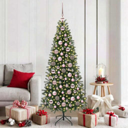 Vidaxl Christmas Bauble Set With 300 Leds 120 Pcs Pink Plastic - thumbnail 1