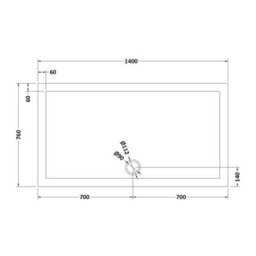 Royal Bathrooms Luxor 2 Sided Walk In Wet Room Fluted Shower Enclosure With 1400 X 760mm Stone Tray & Matt Black Frame 8mm Easy Clean Glass - thumbnail 9