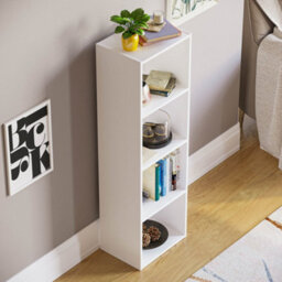 Lassic Vida Designs Oxford White 4 Tier Cube Bookcase Freestanding Shelving Unit (H)1060mm (W)320mm (D)240mm - thumbnail 6