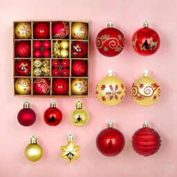 Amorly 44Pcs Christmas Tree Hanging Ball Ornaments, Shatterproof Baubles For Christmas, Party, Birthday, Holiday And Wedding Decorations - thumbnail 1