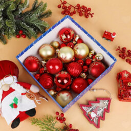 Amorly 44Pcs Christmas Tree Hanging Ball Ornaments, Shatterproof Baubles For Christmas, Party, Birthday, Holiday And Wedding Decorations - thumbnail 5