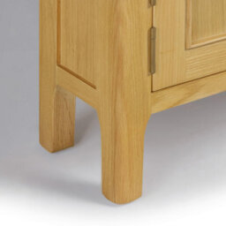 Furniturebox Uk Belle Solid Oak Wood Corner Tv Stand - thumbnail 8